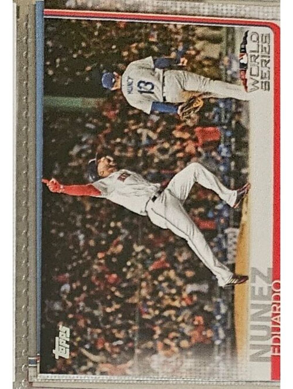 2019 Topps #3 Eduardo Nunez - world Series moment - Boston Red Sox
